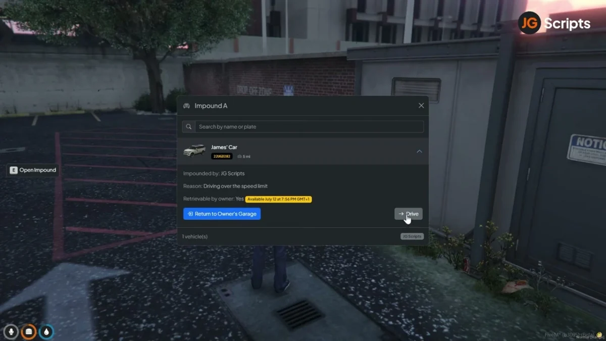 Aperçu de la ressource JG Advanced Garages FiveM 6