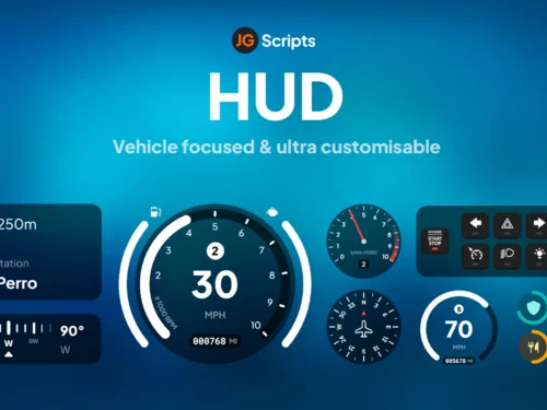 JG HUD FiveM customizable HUD preview