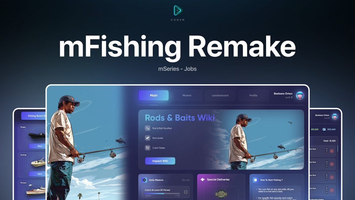 CodeM mHunting — Hunting & Wildlife System CodeM mHunting — Sistema de Caza y Vida Silvestre FiveM vista previa del script