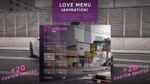 Aperçu vidéo du menu d'amour Debux montrant l'interface du menu d'amour