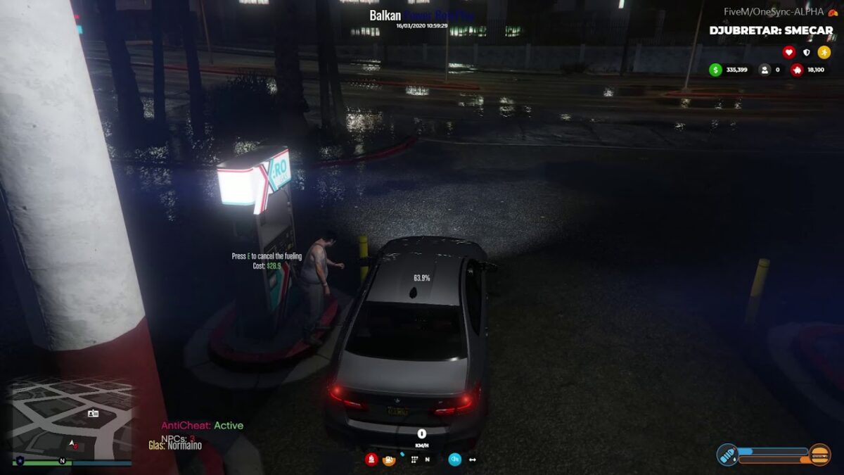 NP Fueling pour un aperçu du gameplay ESX à une pompe à essence