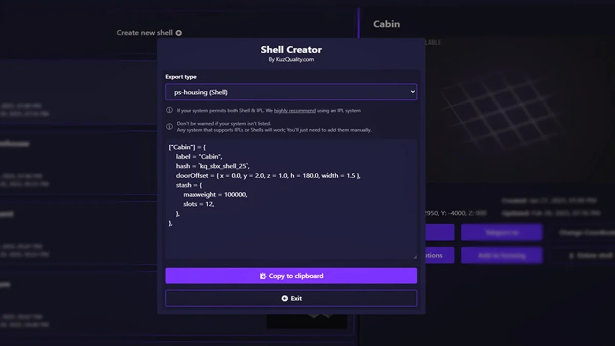 KQ Shell Creator - FiveM Concepteur d'intérieur en jeu 9