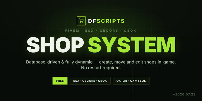DF Shops - Système de magasin dynamique en jeu