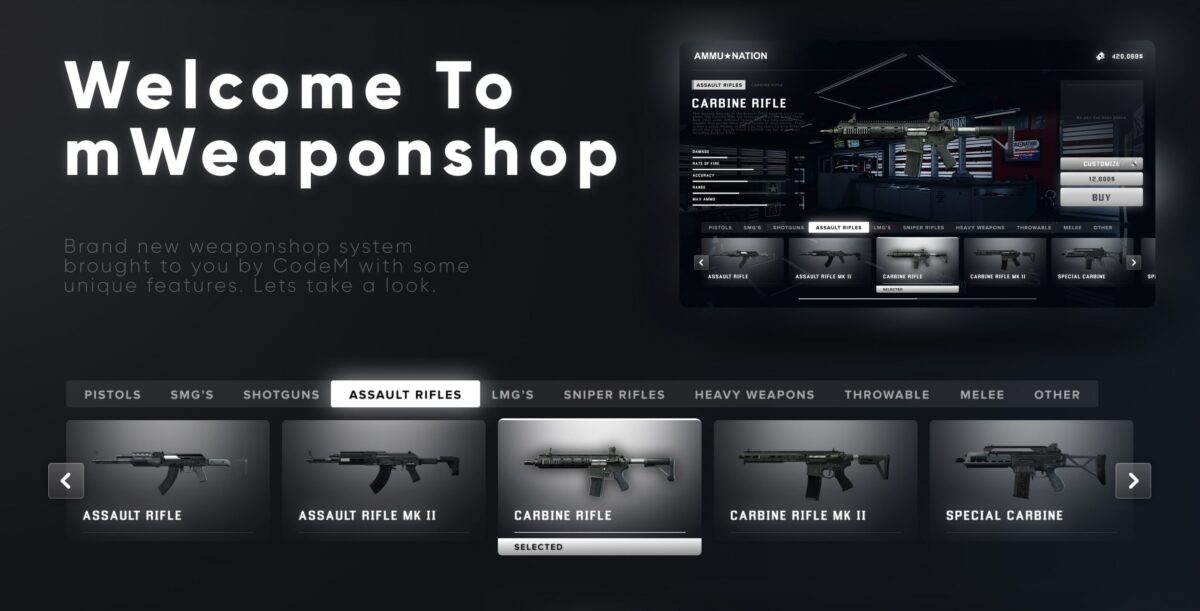 CodeM mWeaponshop FiveM aperçu de la ressource 4